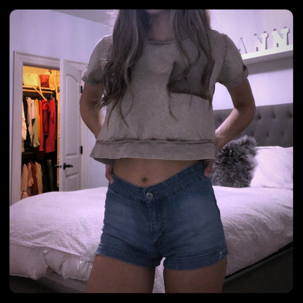 Denim shorts